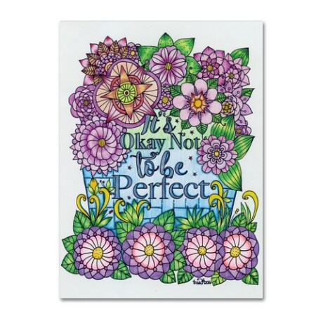Trademark Fine Art KCDoodleArt 'Inspirational Words 14 - Color' Canvas Art, 24x32 ALI13059-C2432GG